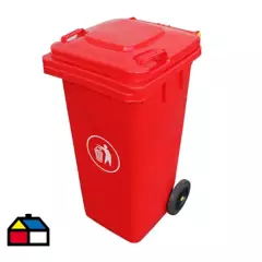 SIGNET CLASSICS - Basurero Contenedor basura 240 L 2 ruedas rojo