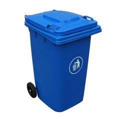 SIGNET CLASSICS - Basurero Contenedor basura 120 L 2 ruedas azul