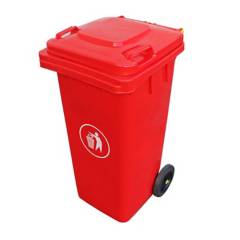 SIGNET CLASSICS - Basurero Contenedor basura 120 L 2 ruedas rojo