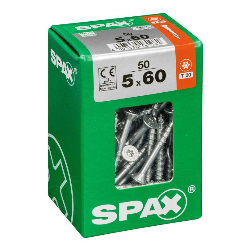 Spax American Screw - Tornillo spax cabeza plana torx wirox 5x60 50Pz