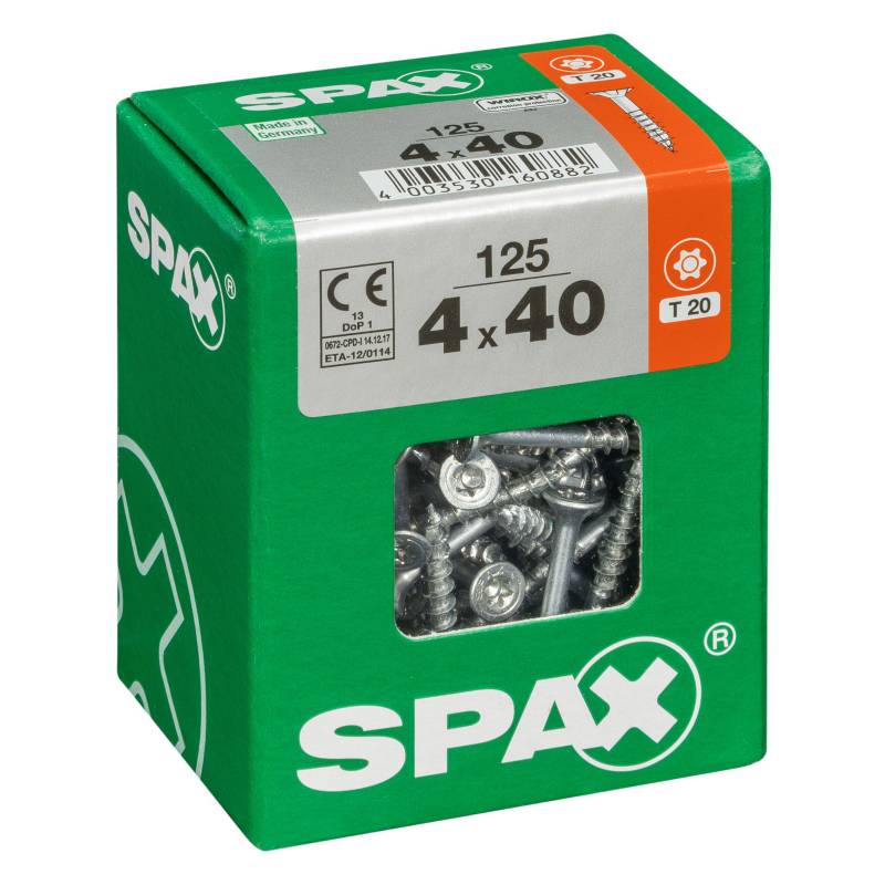 Spax American Screw - Tornillo spax cabeza plana torx wirox 4x40 125Pz
