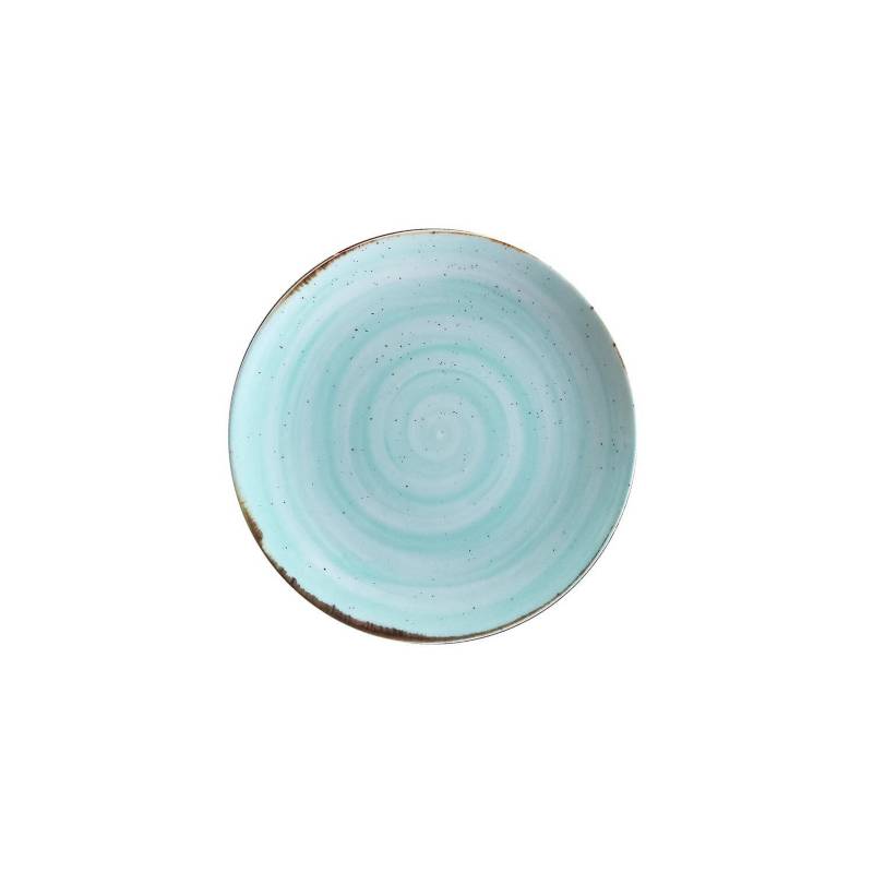 COSTA VERDE - Plato porcelana rústico azul 16 cm