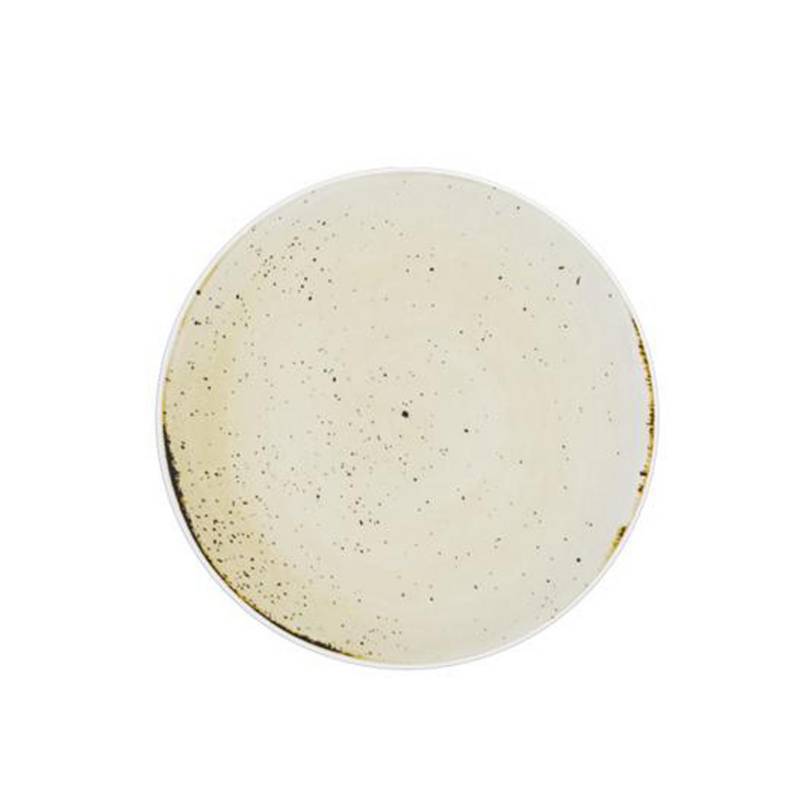 COSTA VERDE - Plato porcelana rústico beige 21 cm