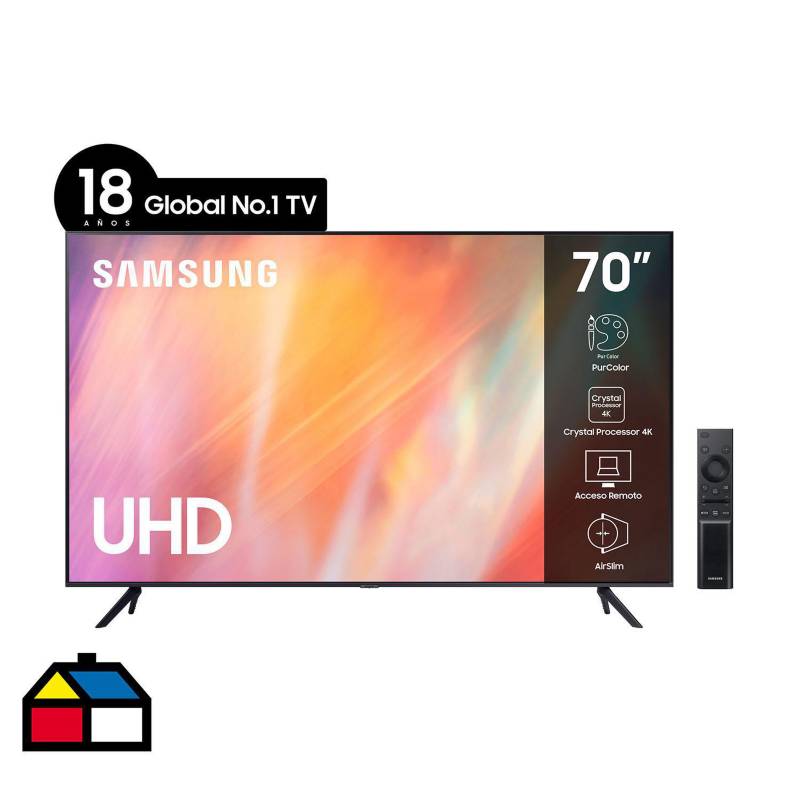 SAMSUNG - Smart TV LED 70 " 4K Ultra HD UN70AU7000GXZS