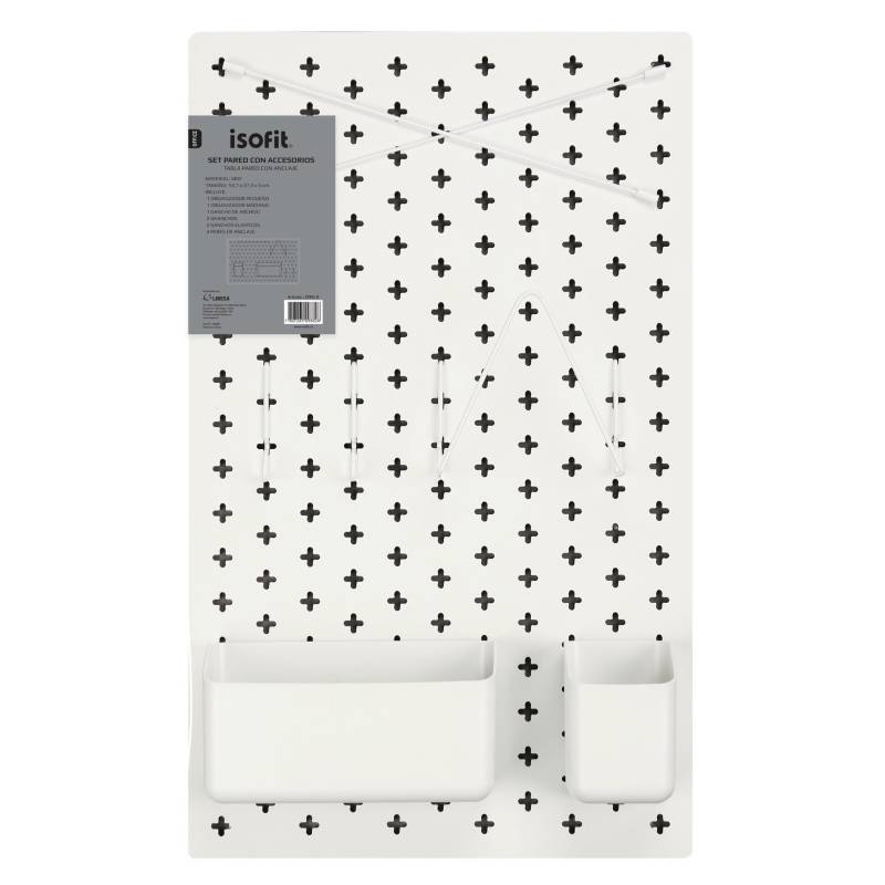 MALCREADO34338 - Set para pared con accesorios blanco