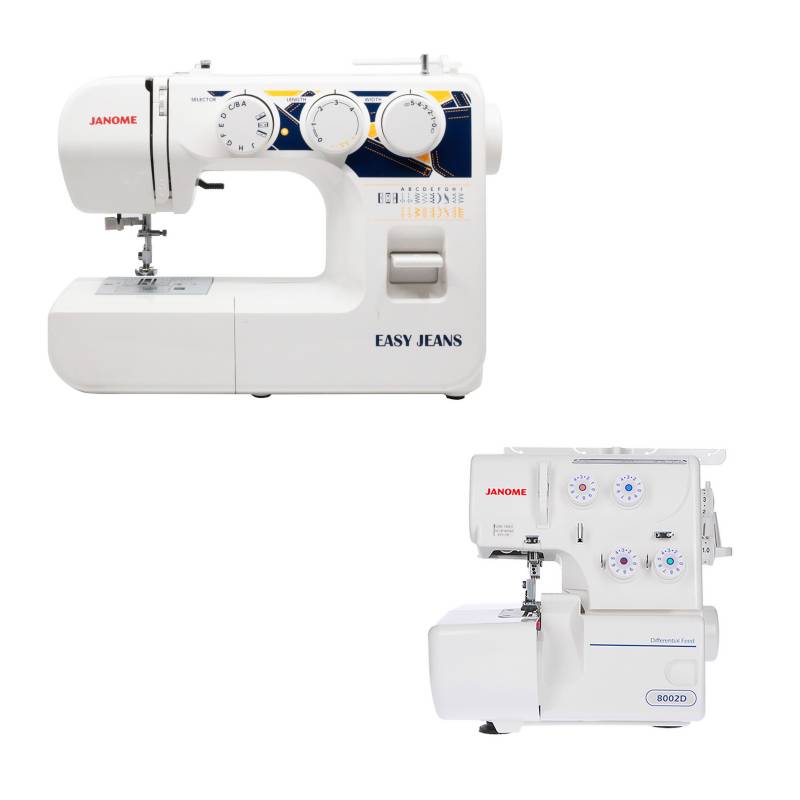 JANOME - Combo máquina de coser mecánica + overlock