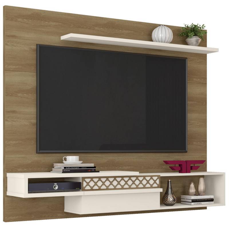 EXIT - Panel TV 65" 180x150x34 cm natural/blanco