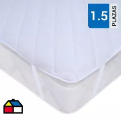 MASHINI - Cubrecolchón impermeable 1,5 plazas blanco