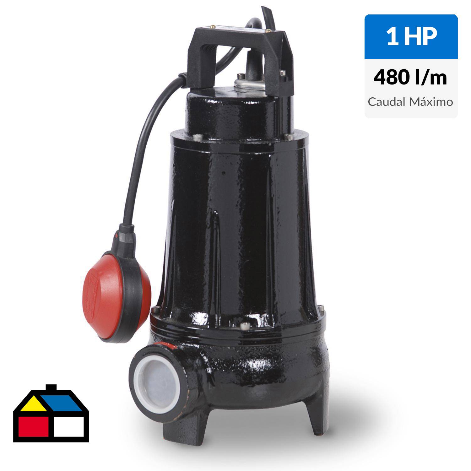 Bomba Sumergible Para Aguas Negras De 1 Hp - 220v