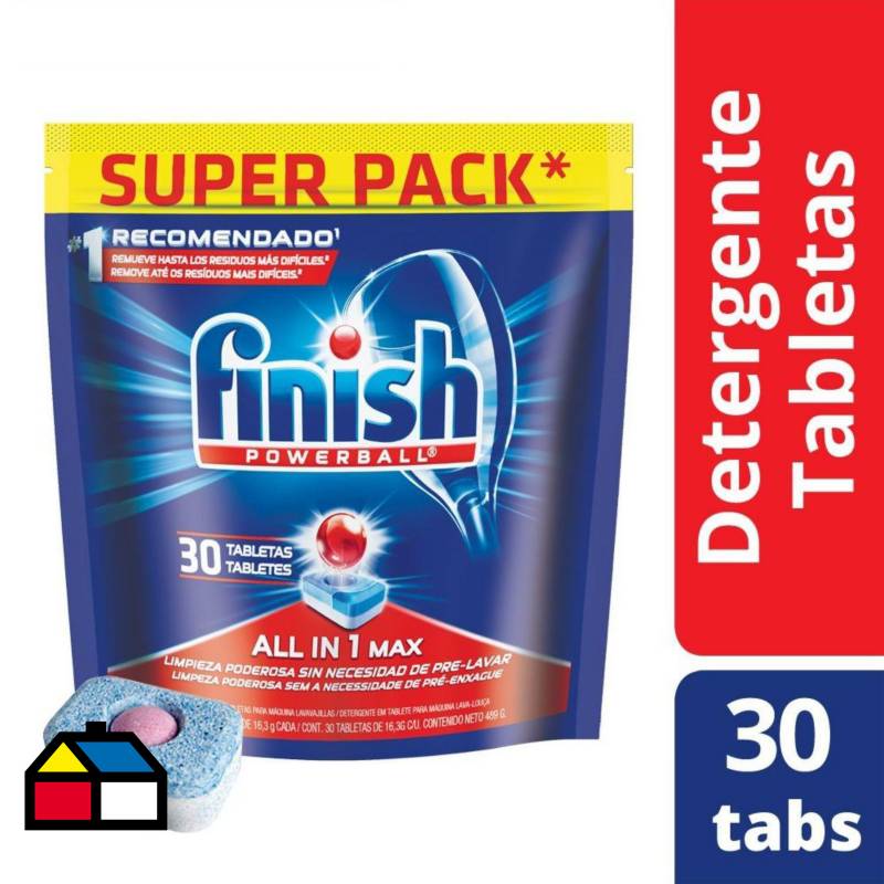 FINISH - Detergente para lavavajilla en tabletas 30 unidades