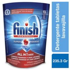 FINISH - Detergente para lavavajilla en tabletas 13 unidades