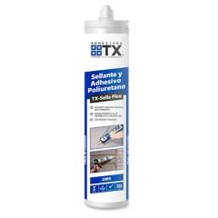 GRUPO TX - Adhesivo y sellante poliuretano gris 300 ml