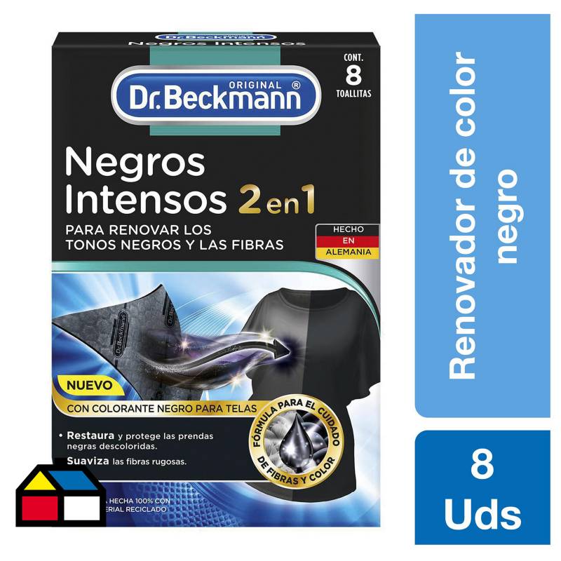 DR. BECKMANN - Limpiador negros intensos 8 unidades