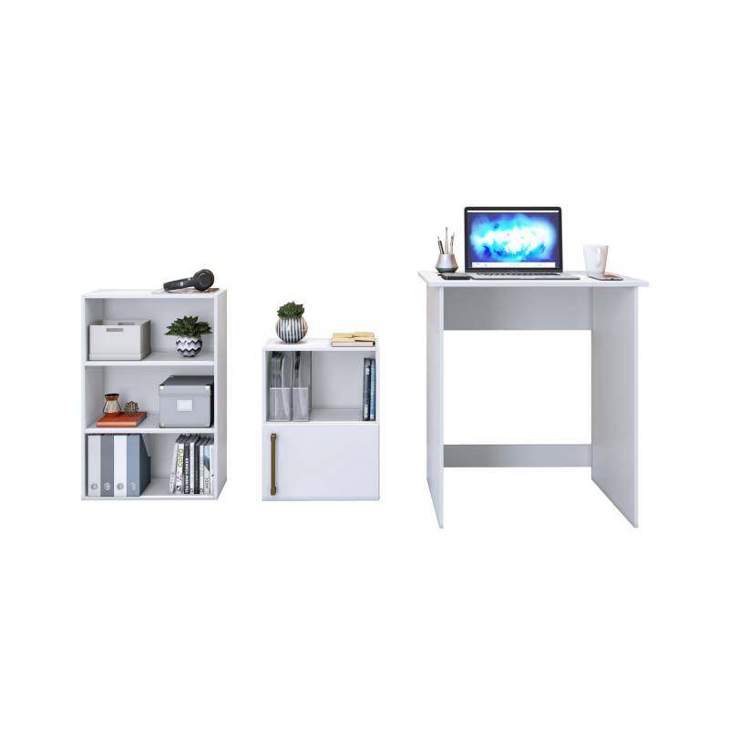 Kit mini home office blanco. | Sodimac Chile