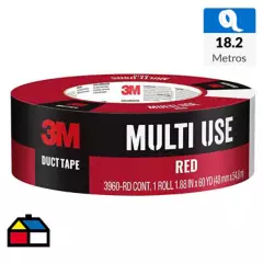3M - Cinta Duct Tape de reparación Roja 48 mm x 18,2 mts