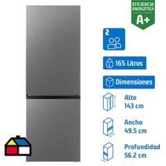 HISENSE - Refrigerador Bottom Freezer Frío Directo 165 Litros Gris RD-22DC