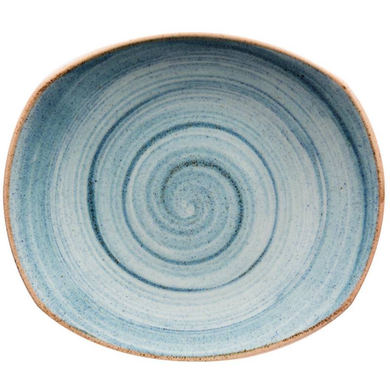 CORONA - Plato postre 20,3 cm porcelana azul