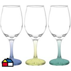 CASA BONITA - Display 6 copas de vidrio 177 ml color