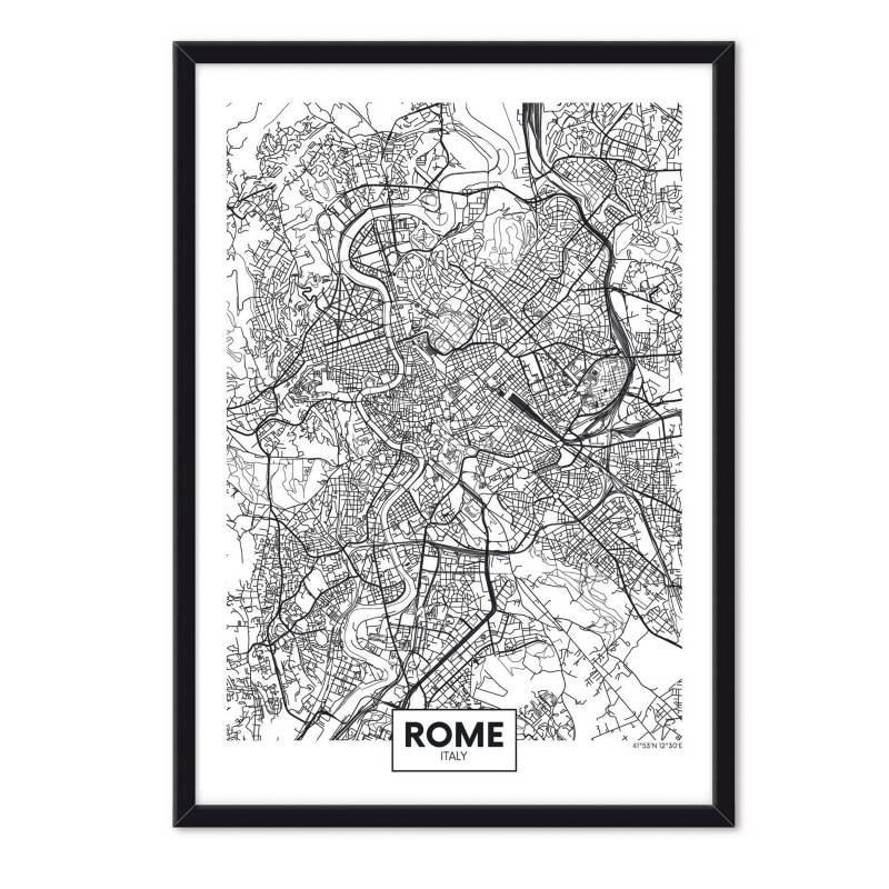  - Roma / Cuadro marco Negro 50x70 cm