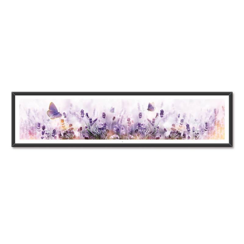  - Jardín & Mariposas marco Negro 120 x 30 cm