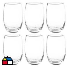 JUST HOME COLLECTION - Display 6 vasos de vidrio 460 ml transparente