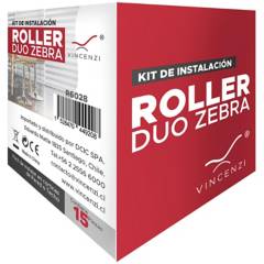 VINCENZI - Kit Instalación Cortina Roller Duo