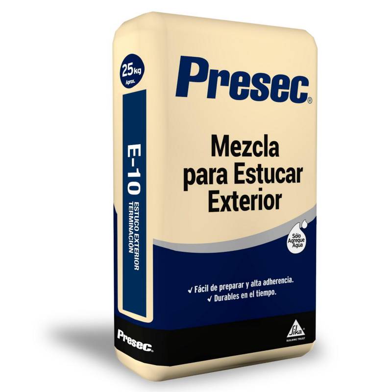 PRESEC - Estuco exterior terminación E10 25 kg