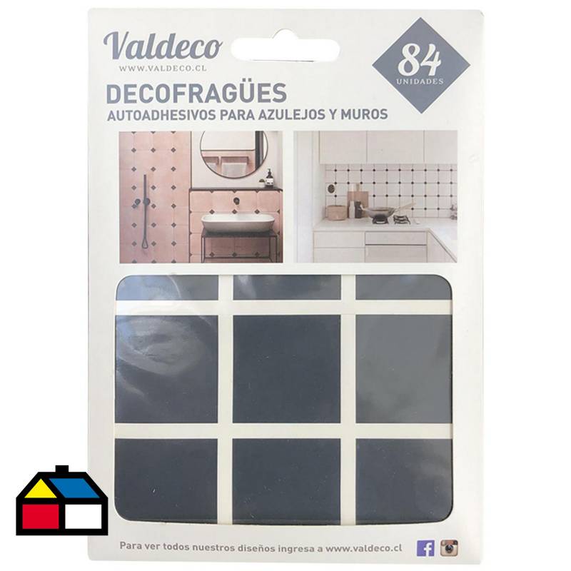 VALDECO - DECOFRAGÜES autoadhesivos azulejos Gris