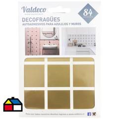 VALDECO - DECOFRAGÜES autoadhesivos azulejos Dorado