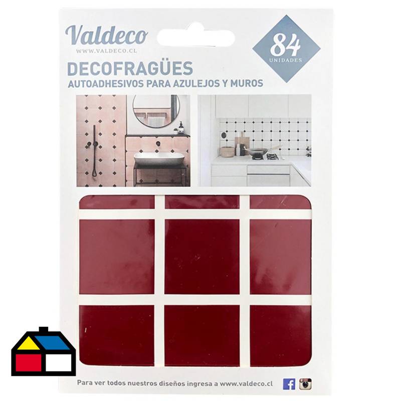 VALDECO - DECOFRAGÜES autoadhesivos azulejos Burdeo
