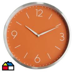 RONDA - Reloj de pared fondo naranjo 30 cm