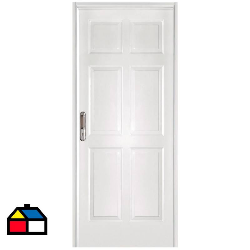 WINTEC - Kit puerta acero 6panel blanco80x200 derecha