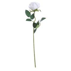 IMPORTADORA USA - Flor rosa artificial de seda color blanco 50 cm