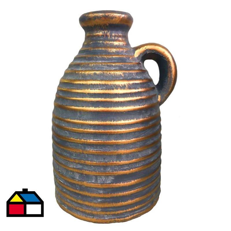 IMPORTADORA USA - Jarrón cerámica taupe 24 cm