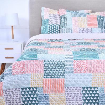Quilt cosido patchwork king aries