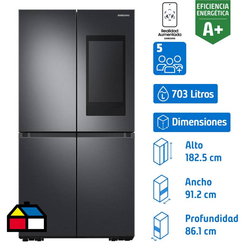 SAMSUNG - Refrigerador french door 703 litros black