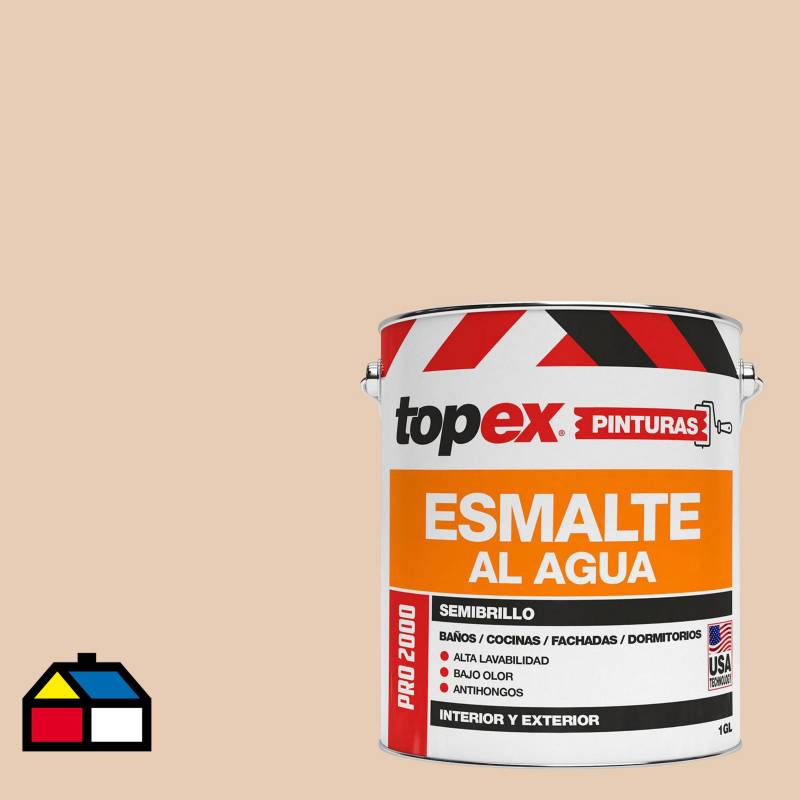 TOPEX - Esmalte al agua semibrillo lavable  marfil 1 Gl