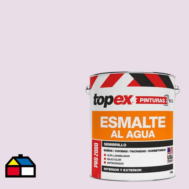 TOPEX - Esmalte al agua semibrillo lavable  rosado 1 Gl