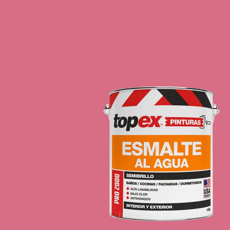 TOPEX - Esmalte al agua semibrillo lavable  rosado 1 Gl