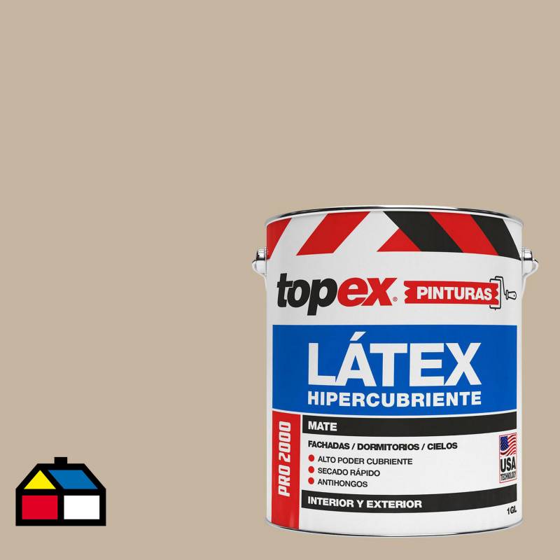 TOPEX - Látex extracubriente mate antihongos crema 1 Gl