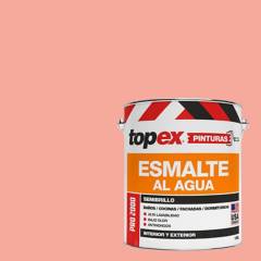 TOPEX - Esmalte al agua semibrillo lavable  naranjo 1 Gl