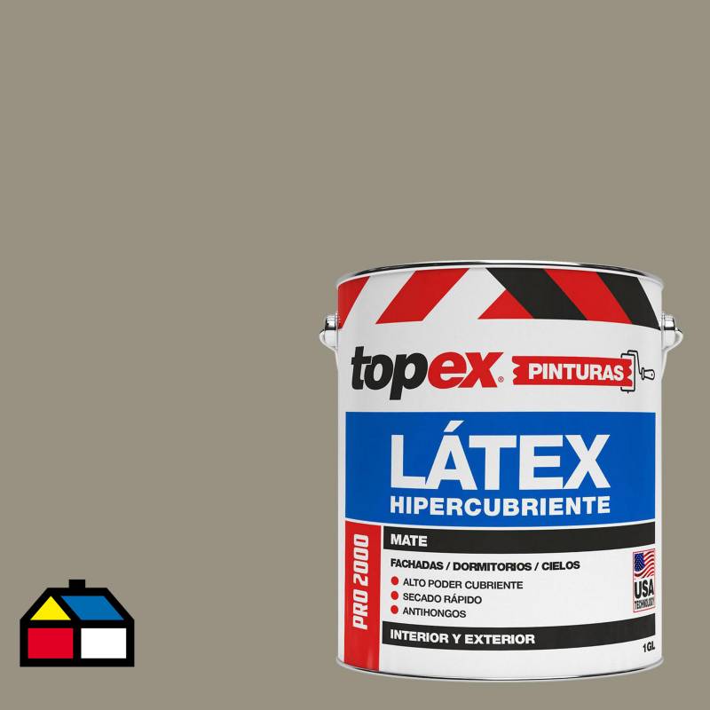 TOPEX - Látex extracubriente mate antihongos café 1 Gl