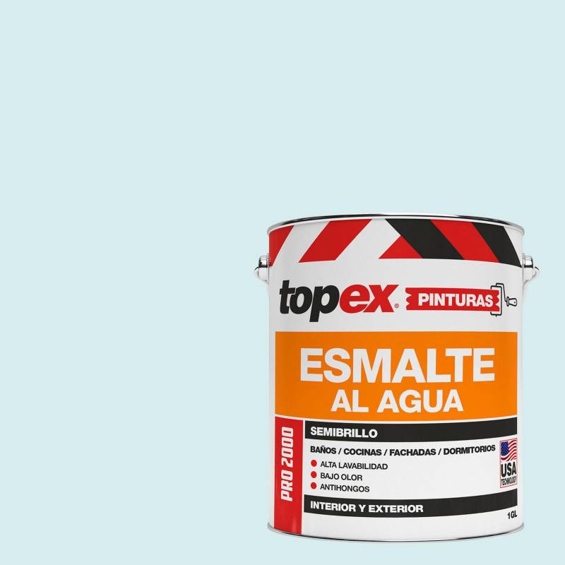 TOPEX - Esmalte al agua semibrillo lavable  celeste 1 Gl