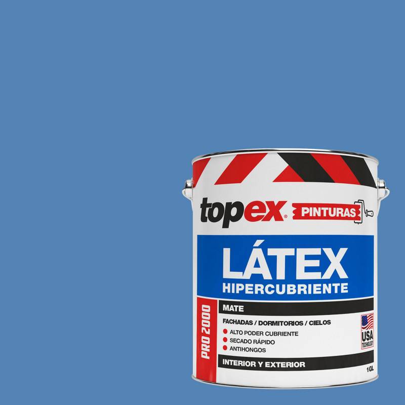 TOPEX - Látex extracubriente mate antihongos azul 1 Gl