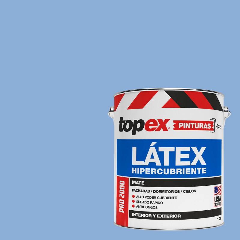 TOPEX - Látex extracubriente mate antihongos celeste 1 Gl