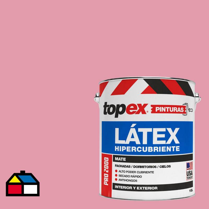 TOPEX - Látex extracubriente mate antihongos rosado 1 Gl