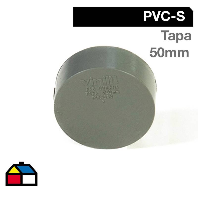 VINILIT - Tapa PVC-S Cementar 50mm Gris 1u.