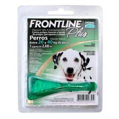 FRONTLINE - Pipeta antiparasitaria plus para perro de 20 a 40 kilos 2,68ml