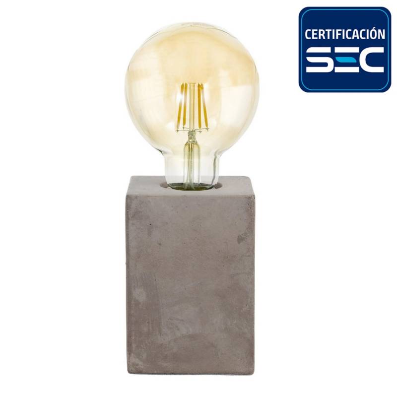 EGLO - Lámpara de mesa ceramica gris 1 luz 60 W E27