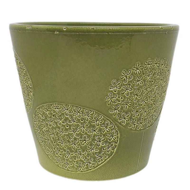 SCHEURICH - Macetero de cerámica 13x11.5cm Verde